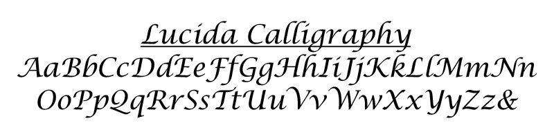 Lucida Calligraphy