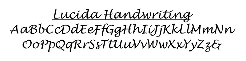 Lucida Handwriting