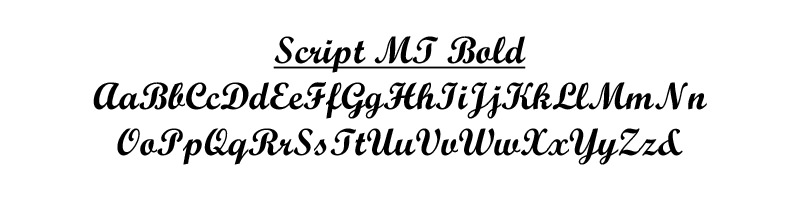 Script MT Bold