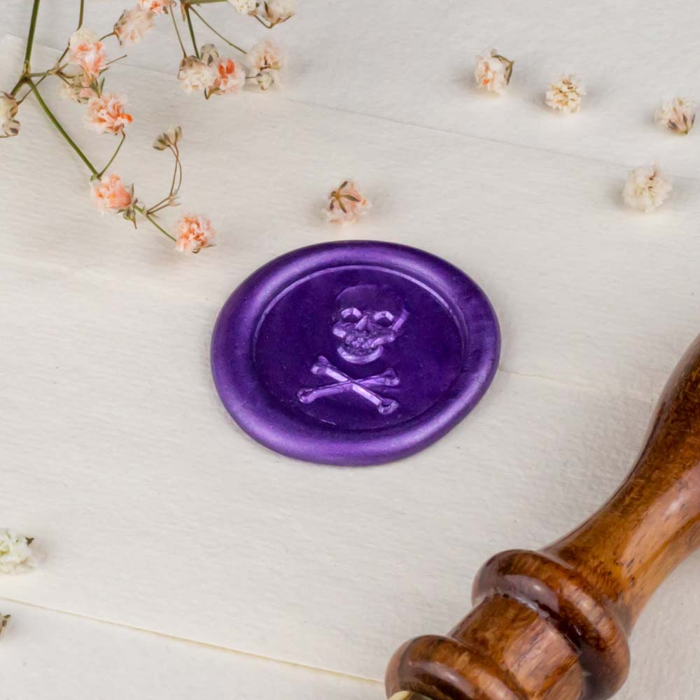 skull and crossbones wax seal