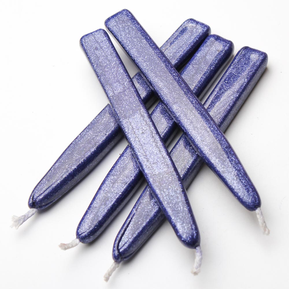 sparkling dark blue sealing wax