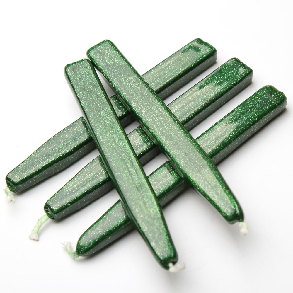 sparkling dark green sealing wax